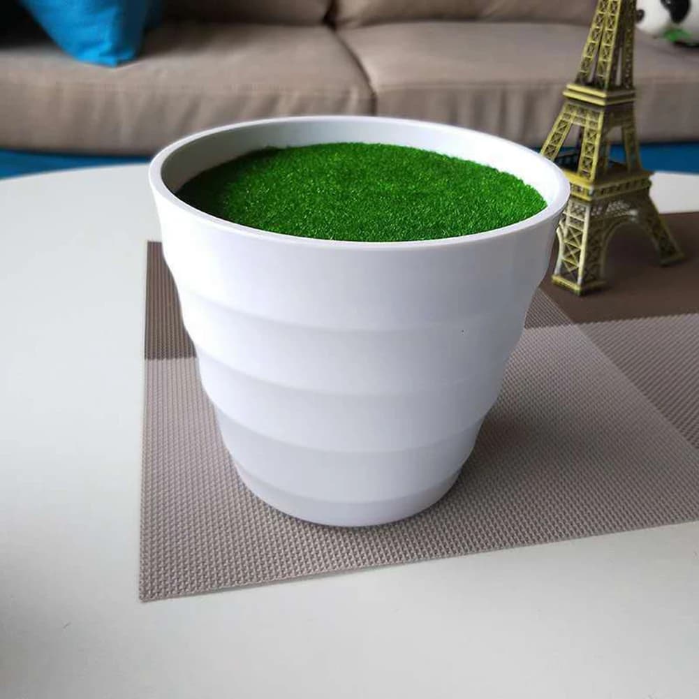 Artificial Plant Vase Nursing Jar Artificial Lawn Vase Flower Pot White Plastic Thick Garden Decoration