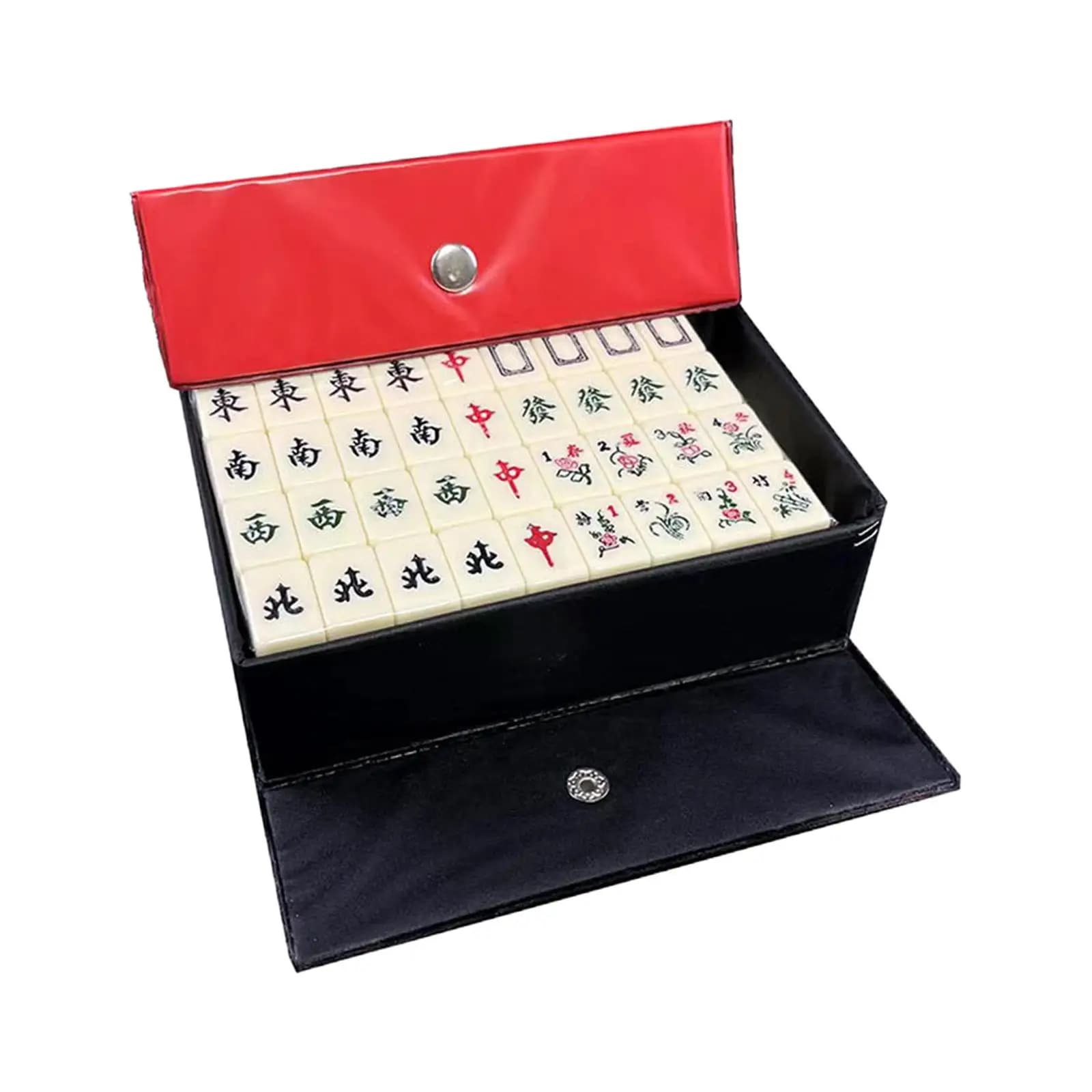 Set Tradizionale di Mahjong Cinese con Valigetta, Gioco da Tavolo per Viaggi e Feste in Famiglia