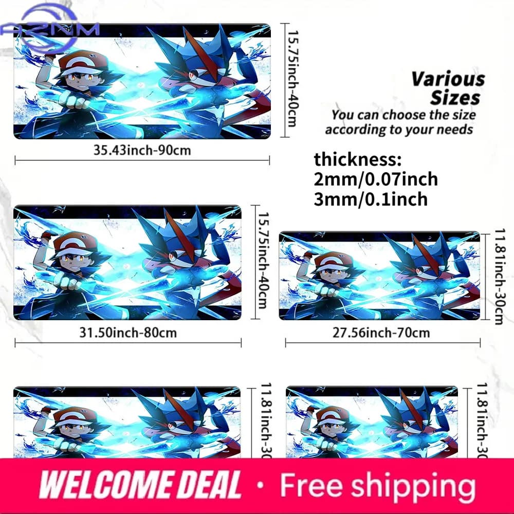 Tappetino per mouse da gioco Ash & Greninja Water Shuriken Anime