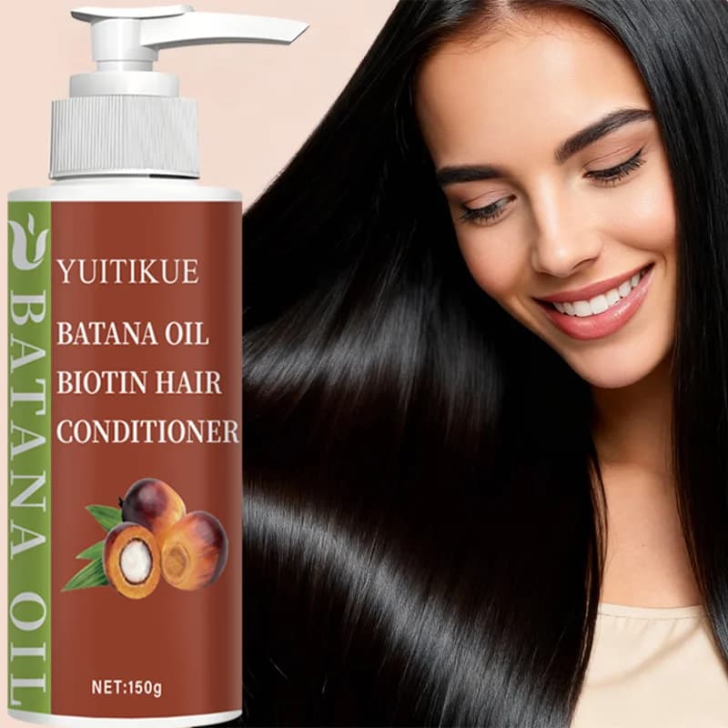 Batana Oil Biotin Conditioner 150g - Repair damaged hair, anti-crespo formula, thermal protection, smooth and shiny hair