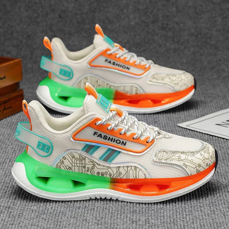 Men's Running Shoes Lightweight Shock Absorption Spring New Style Student Fashion Sneakers Soft Bottom Ultra-lightweight