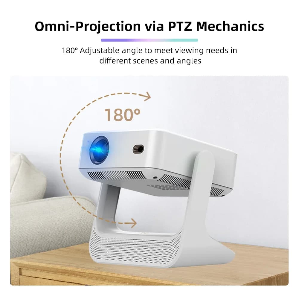 Proiettore Smart Flick 2025 con Schermo Touch, Sistema Operativo Android, Wi-Fi 5G, Bluetooth, Proiettori 4K e Presentazioni