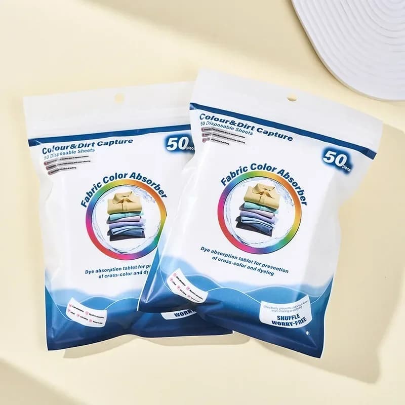 50PCS Absorbent Film Color Washing Machine For Home Use Nonwoven Fabrics Anti Cross-tip Card Dresses Mixed Washing No Color Cross-section Tools