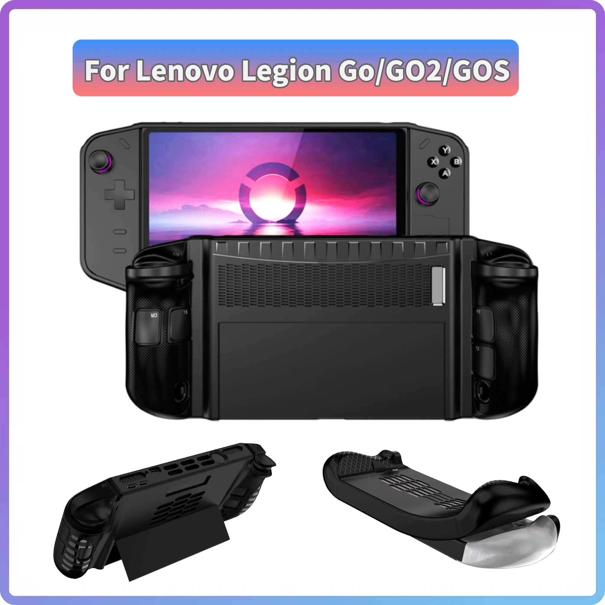 Custodia protettiva portatile in TPU per Lenovo Legion GO/Go2/GoS Custodia protettiva per tutto il corpo Custodia per console di gioco con dissipazione del calore