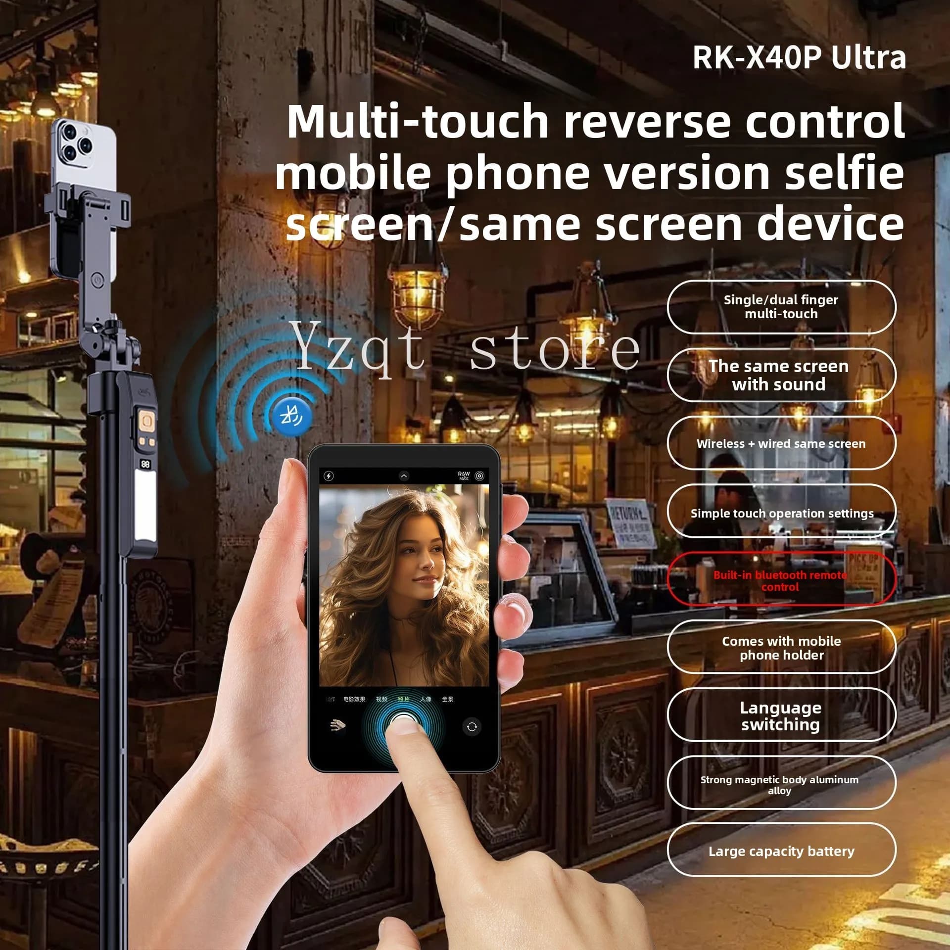 X40P touch screen telefono cellulare selfie fotocamera posteriore aspirazione magnetica stesso schermo dispositivo schermo proiezione foto video selfie live