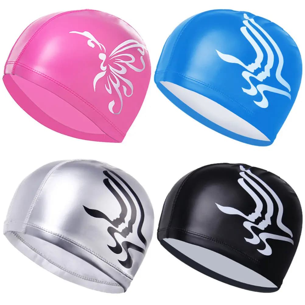 Lightweight Elastic Swimming Headset Waterproof with Solar Protection for Women and Girls, Design with Eye Cover, Comfortable and Breathable
