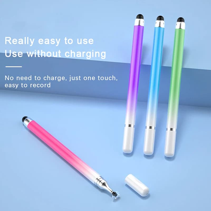 Nuova penna stilo 2 in 1 per cellulare e tablet, penna capacitiva per schermo touch universale per telefono, penna per disegno su schermo.