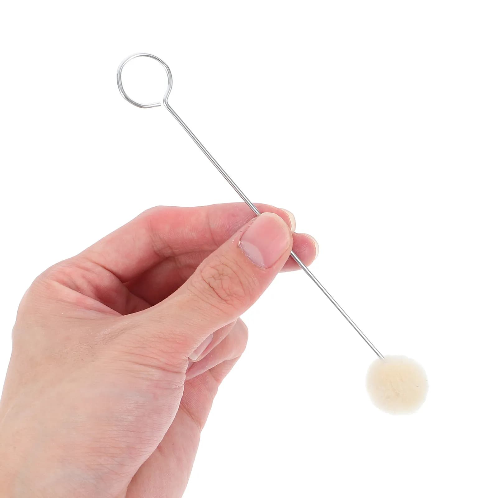 50Pcs Dyeing Wool Ball Brush Metal Handle Dye Applicator for Staining Polishing Bonding Wax Shoe Shine Crafting