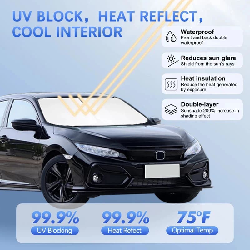 For Honda Civic 8th 9th 10th 11th Car Windshield Sun Shade Sunshade Sun Visor Protector Blocks UV Rays Summer Car Accessories