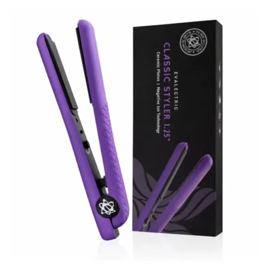 Piastra per Capelli in Ceramica Classic Styler - Piastra in Ceramica da 1,25 Pollici con Piastre Flottanti - Piastra Lisciante a Doppio Voltaggio - Ioni Negativi