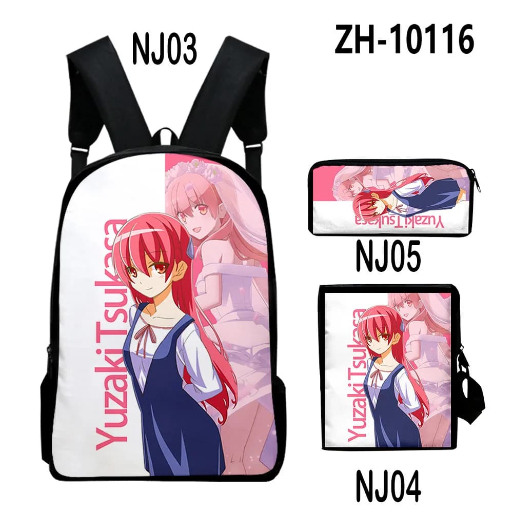 Harajuku Youthful Tonikawa Kawaii 3D Print 3pcs/Set Student Travel bags Laptop Daypack Backpack Shoulder Bag Pencil Case