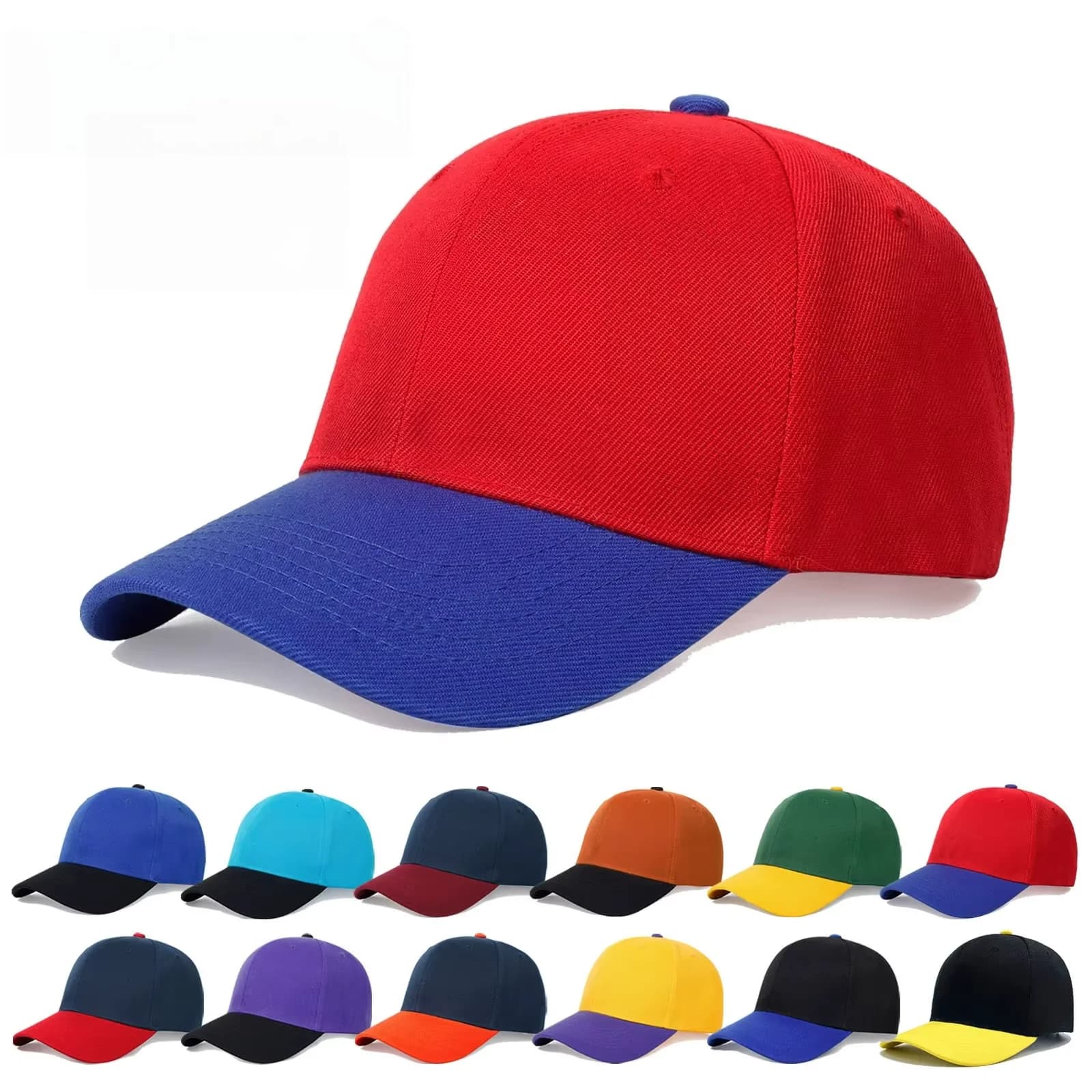 1PC Black Cap Solid Color Baseball Cap Snapback Caps Casquette Hats Fitted Casual Gorras Hip Hop Dad Hats Men Women Unisex