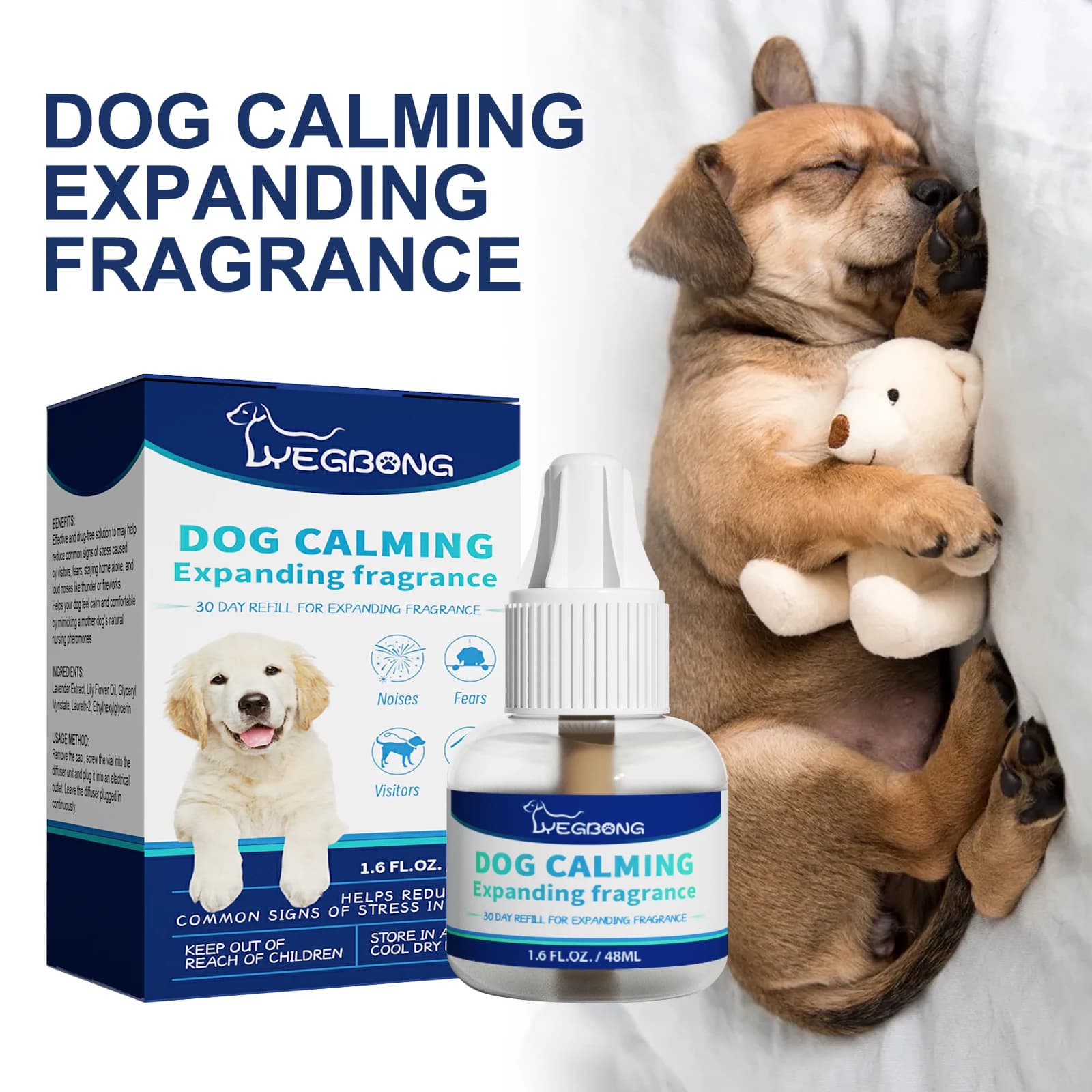Yegbong Pet Anxiety Calming Care Liquid: Gentle & Non-Irritating (Non-Sensitizing), Eases Anxiety, Comforts Your Furry Friends