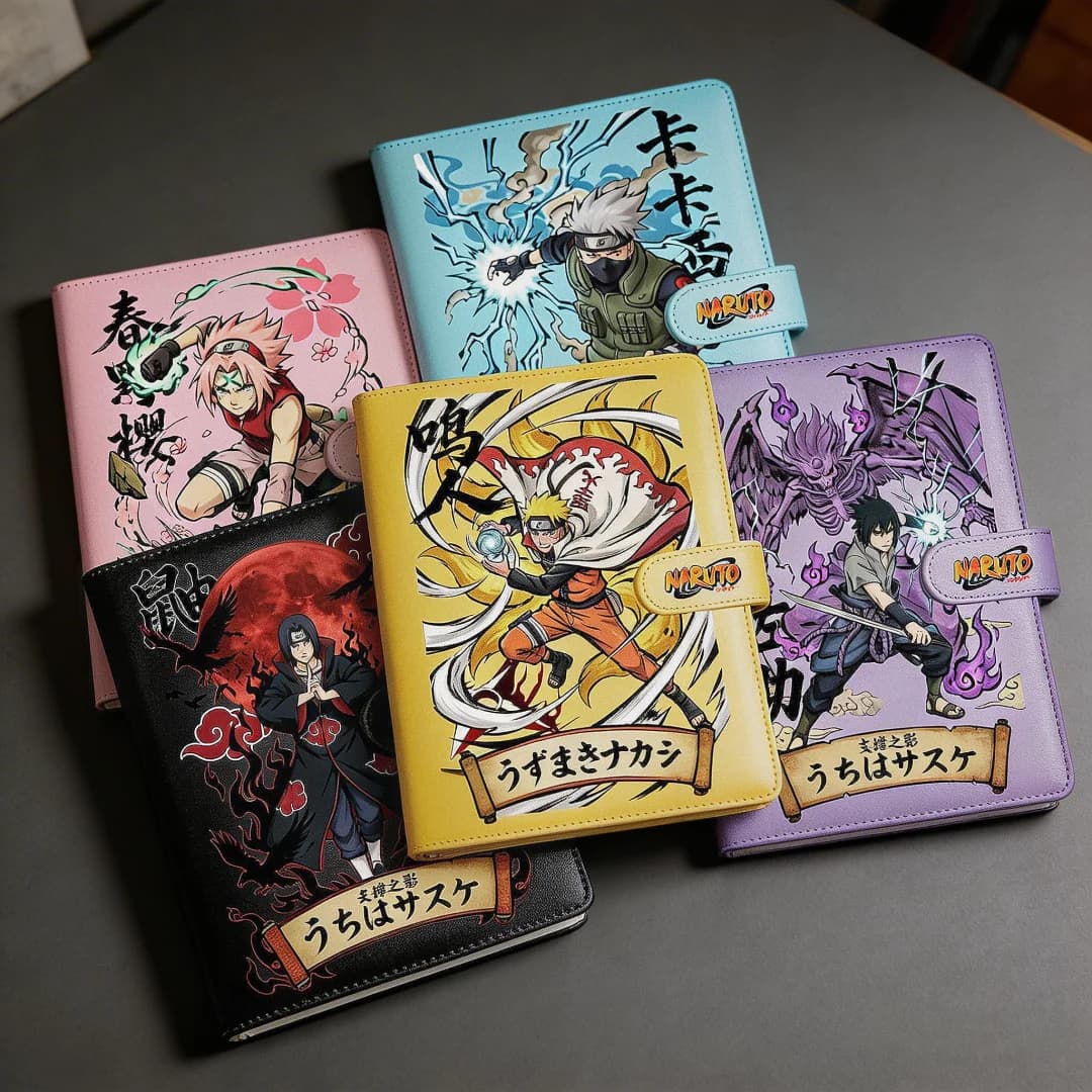 Quaderno Anime Naruto, Uzumaki Naruto, Kakashi Uchiha Sasuke, Libro per Scrivere, Cancelleria per Studenti e Ufficio, Blocco Note, Regalo per Fan