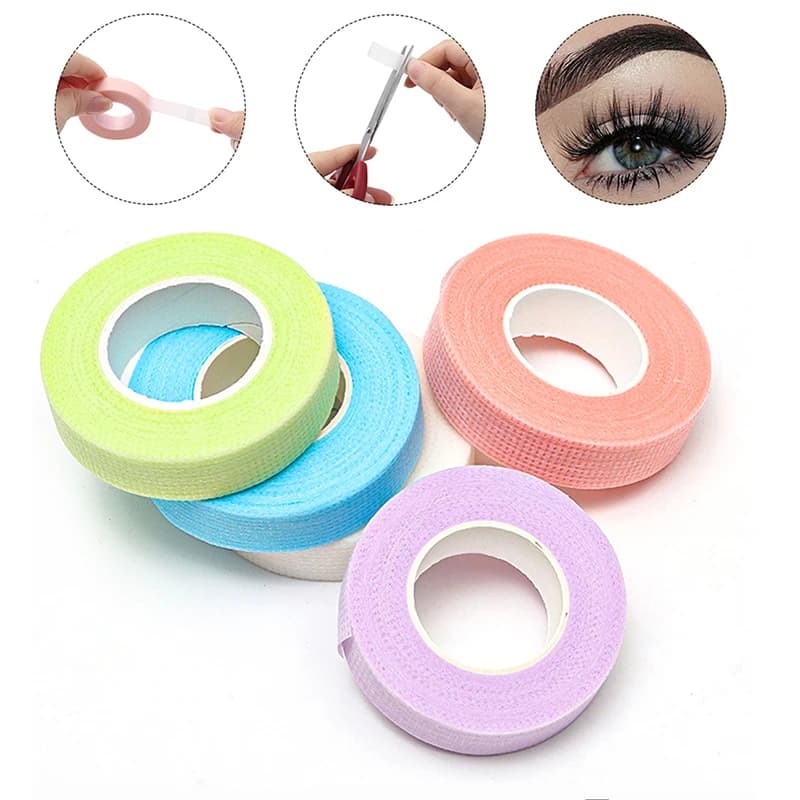 5 Rolls Mix Colors Micropore Eyelash Extension Tapes Professional Soft Medical Adhesive Non-woven Tapes For Lashes Makeup Tools