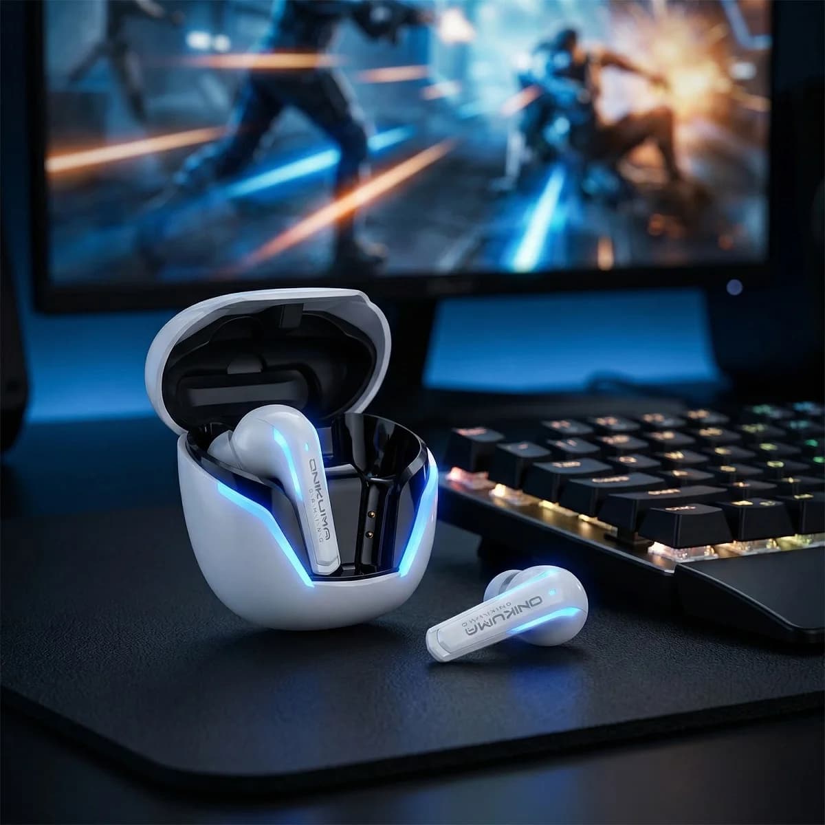 Auricolari da gioco wireless ONIKUMA T27 | Cuffie Bluetooth con Microfono ENC per PS5/PS4, Steam Deck, Switch, Telefono, Tablet e Laptop