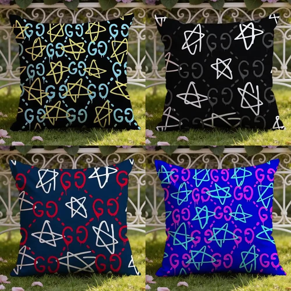 Star Pattern Cushion Cover Home & Car Dual-Scene Pillow Cover: Reversible for Premium Comfort