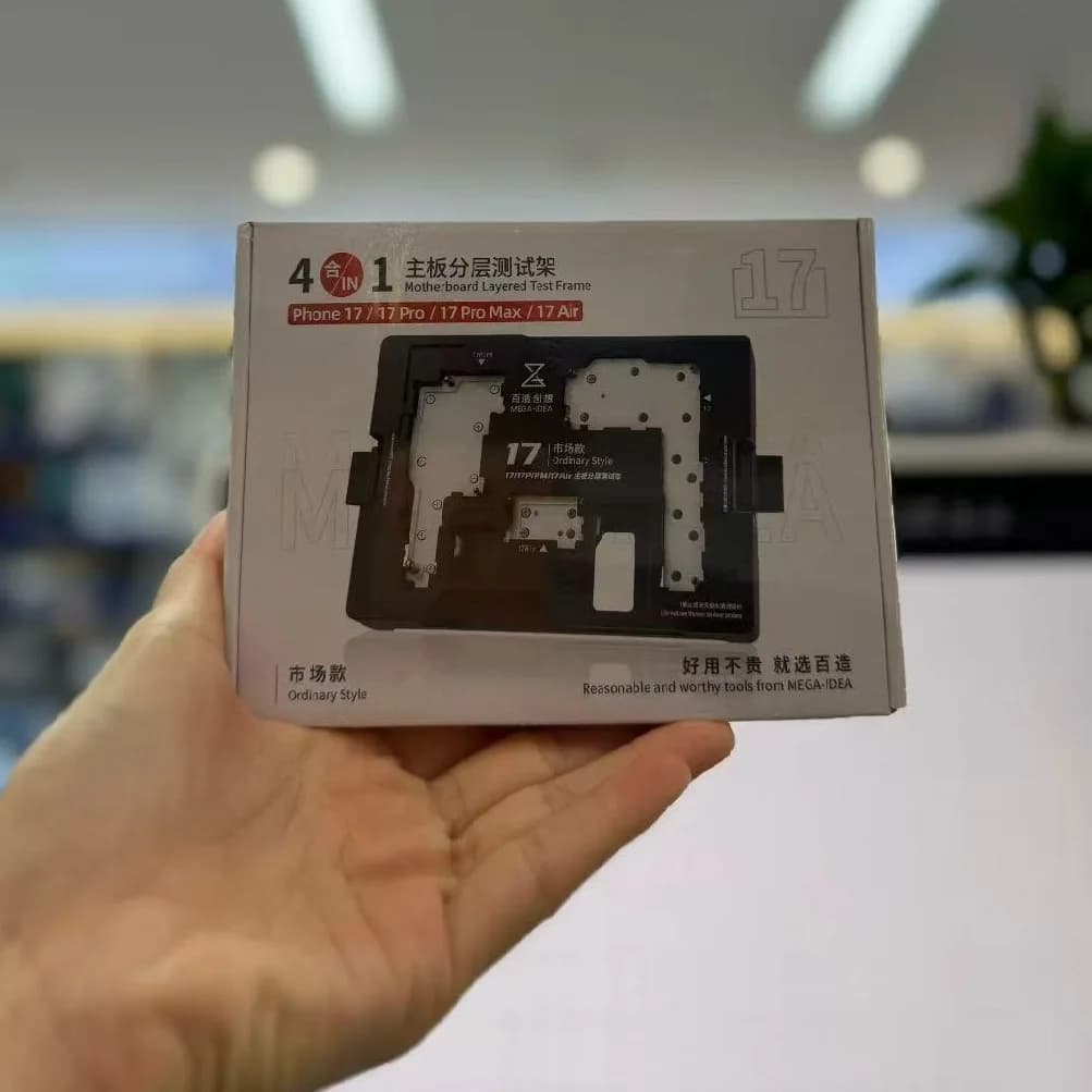 Qianli MEGA-IDEA Telaio di prova della scheda madre per iPhone 17 Pro Max Scheda logica aerea Riparazione a strati Saldatura Tester funzione su/inferiore