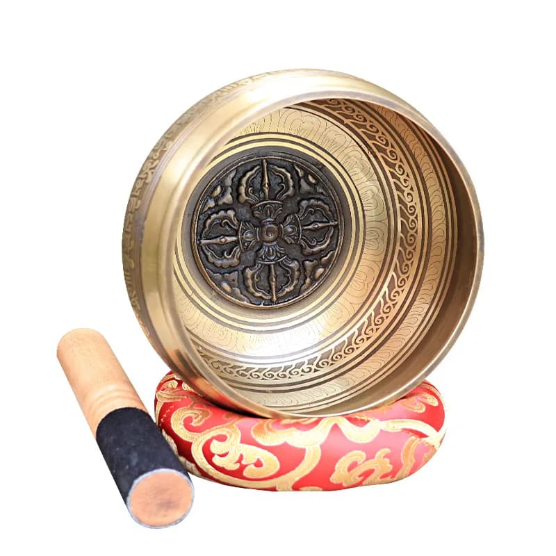 Tibetan Singing Bowl Set Unique Gift Singing Bowls Helpful for Meditation Yoga Stress Relief Prayer and Mindfulness 11cm