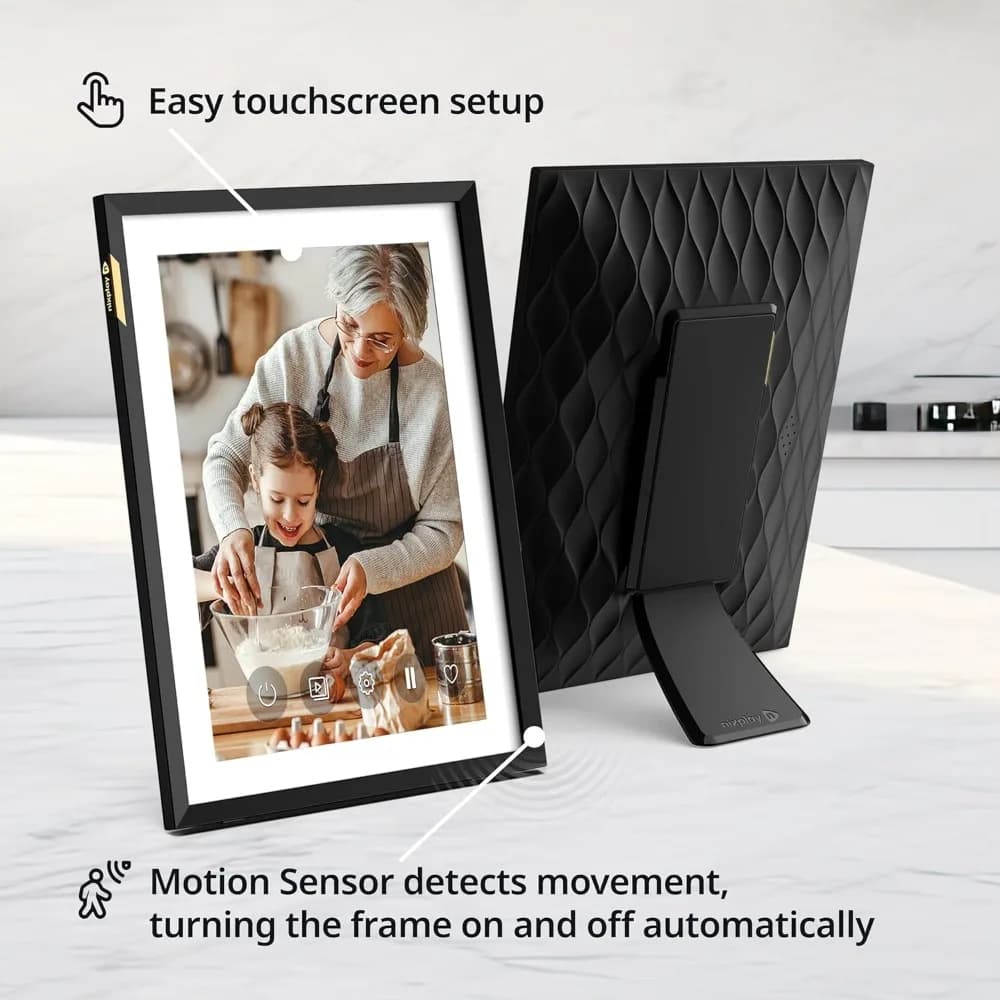Vendita calda, cornice digitale Stupendo display touch screen | Per regalare, condividi foto/video in modo sicuro tramite e-mail o app | 10.1"