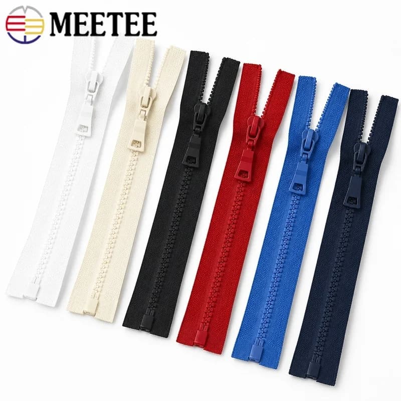 5/10Pcs 5# 15-90cm Resin Zipper Open Closed End Plastic Teeth Closure for Bag Pocket Clothing Repair Sewing DIY Accessories Kit