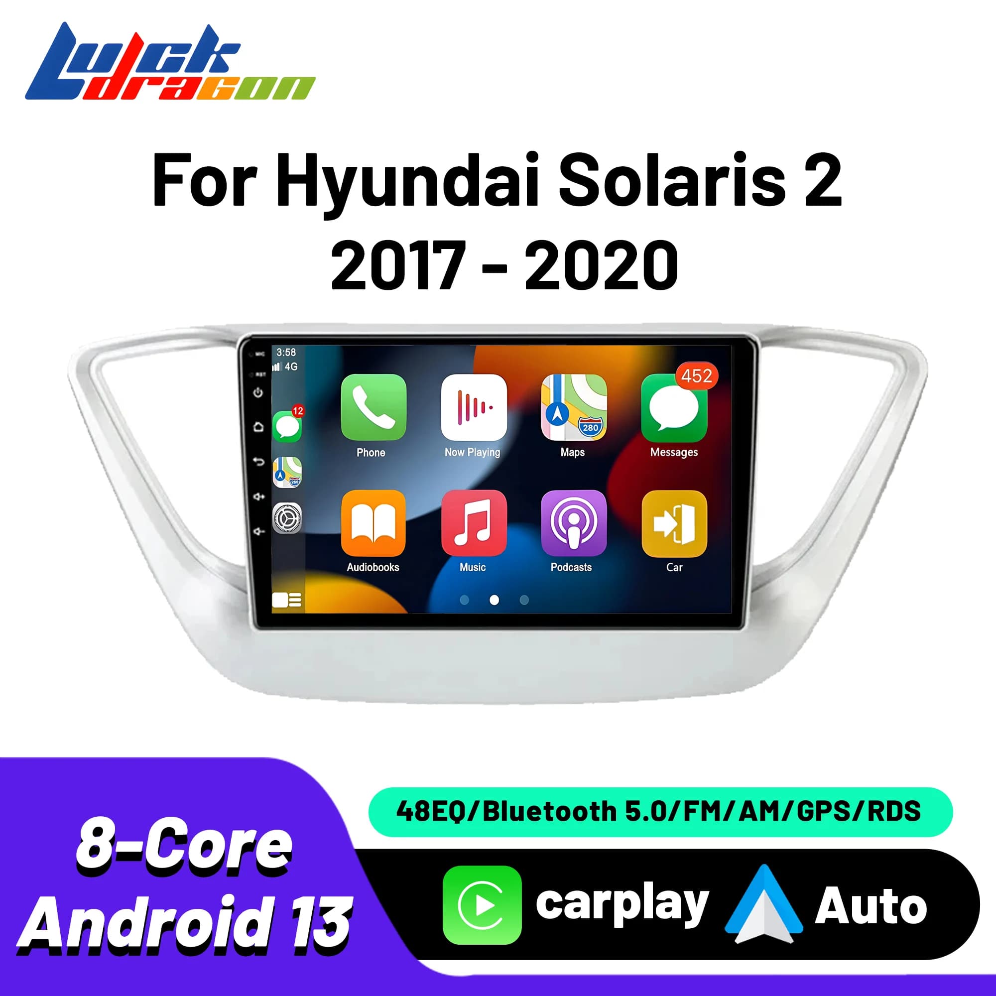 Autoradio Autoradio per Hyundai Solaris 2 Verna 2017 - 2020 Car Stereo Multimedia Automotive 8Core wifi gps Video Carplay Video