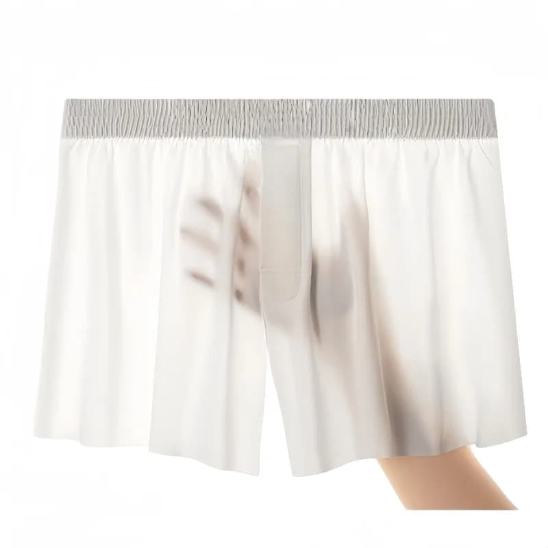 Summer Ice Silk Nylon Aro Pants Ultra-thin Ice Silk Men's Underwear Loose Fit Pajamas Home Pants