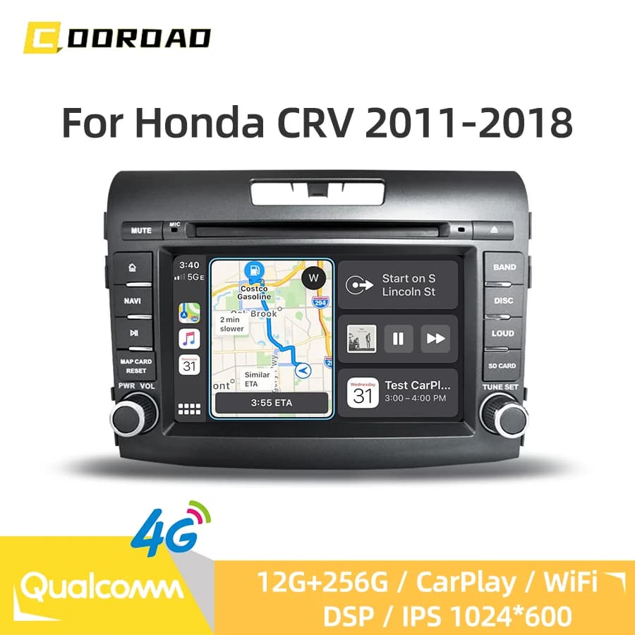 Android 13 Autoradio Per Honda CRV CR-V 4 RM RE 2012-2018 CarPlay WiFi 4G Bluetooth GPS di Navigazione DSP Lettore Multimediale Per Auto