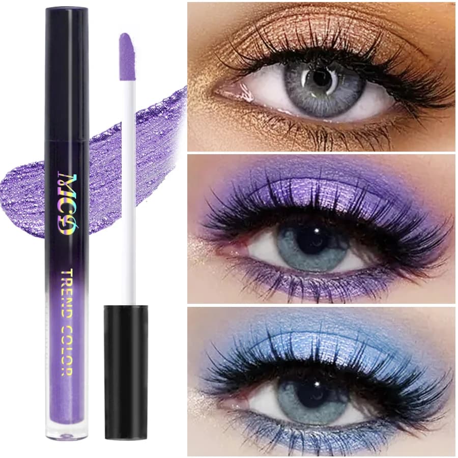 Palette di ombretti liquidi impermeabili a 13 tonalità - Set di trucchi ad alta lucentezza, a lunga durata e a prova di sbavature per look glamour glitter