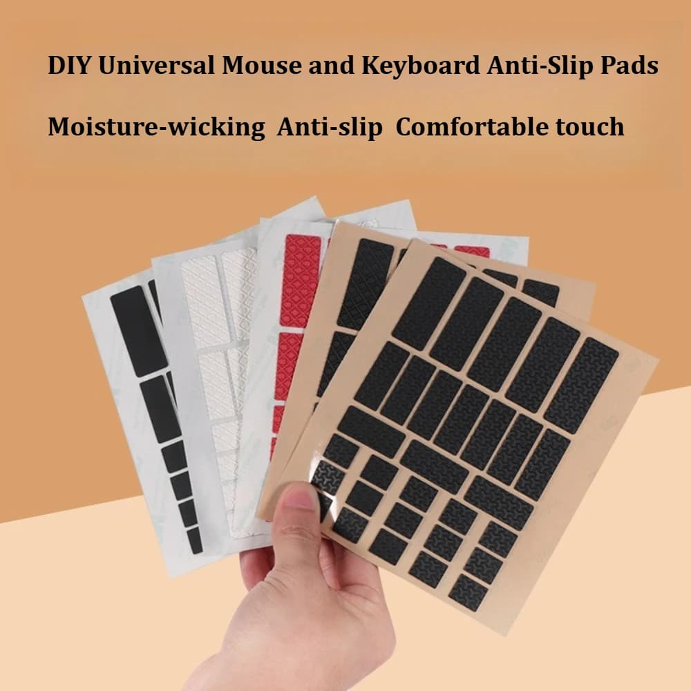 Set Universal Stickers Anti-slip and Resistant to Use for Mouse and Keyboard, Mouse Grip Sticker