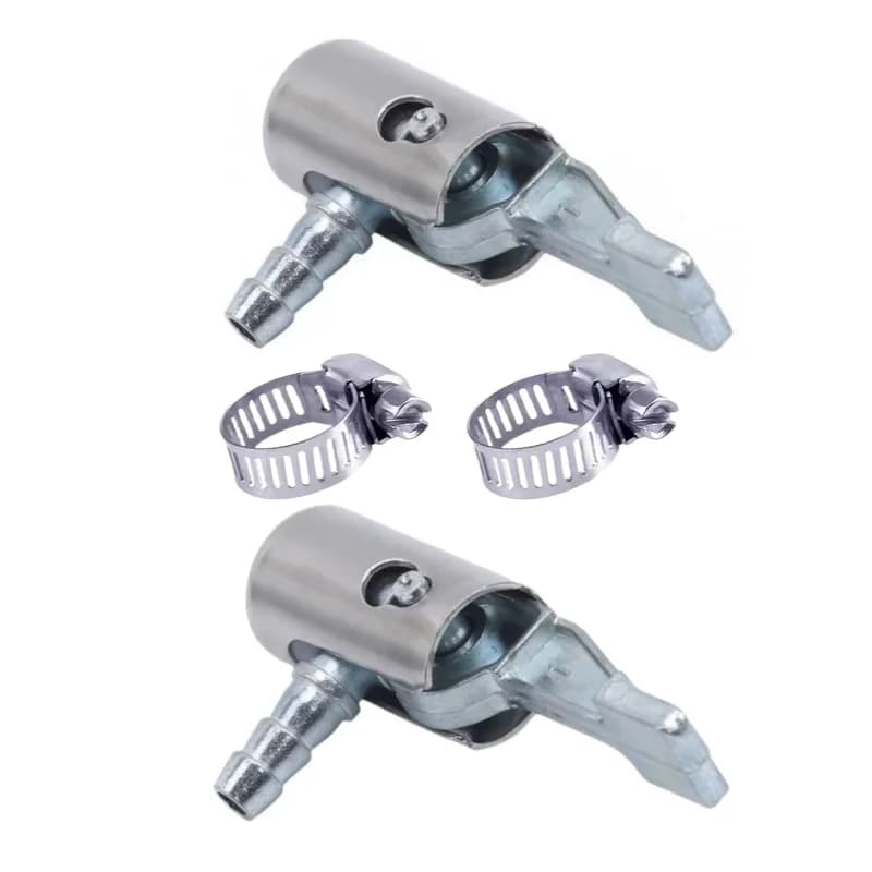 Set di 2 Adattatori in Metallo per Gonfiaggio Pneumatici Auto, Connettore Universale per Tubo Gonfiabile, Accessori Auto