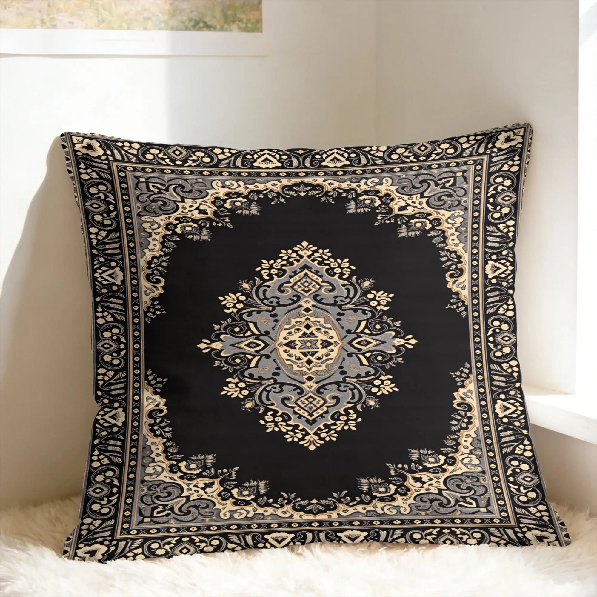 Luxury Persians R-Rug Pillow Cover Comfy Cushion Cover Retro Trendy Pillow Case For Sofa Couch Bed Living Room