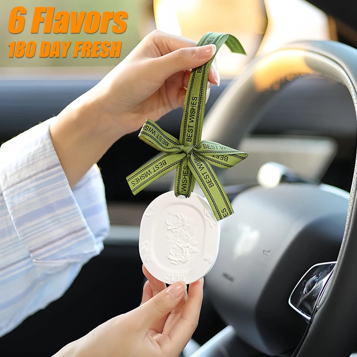 Ceramic Ornaments Aromatherapy Light Luxury Antique Perfume Diffuser For Home Stone Tablet Gesso Fragrance Pendant for Car