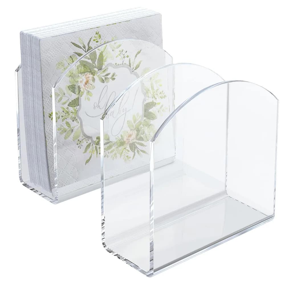 2/4PCS Portatovaglioli in acrilico Stand Scatola di fazzoletti Dispenser Porta asciugamani di carta Cucina Ristorante Design moderno Supporto verticale