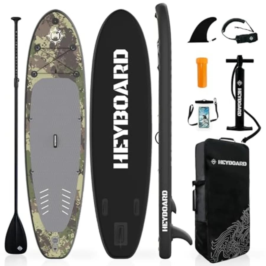 Inflatable Stand Up Paddle Board for outdoor water sports PVC material blue color ultra-lightweight with non-slip deck and full