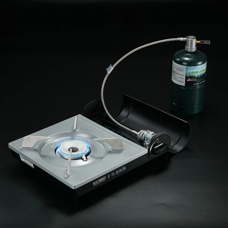 Z59-CB camping accessories, picnic stove accessories, with integrated propane pressure regulator and extended board tube.