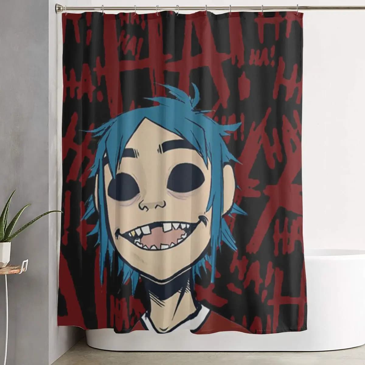 Feel Good Gorillaz Virtual Band Tenda da doccia per bagno in poliestere impermeabile con ganci
