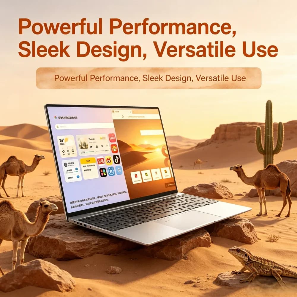Laptop ultra sottile da 14.1 pollici con Intel Core i9-9880H, Windows 11, 32GB di RAM, SSD da 2TB, schermo HD 1080P, multifunzionale.
