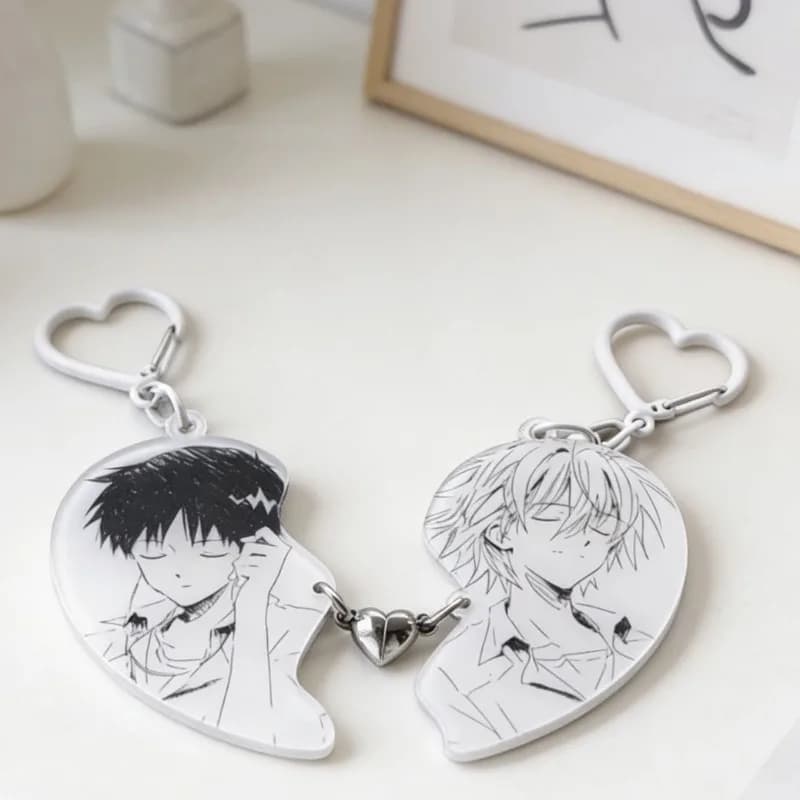 Nuovo Portachiavi DIY per Zaino Neon Genesis Evangelion Kaworu Shinji, Ciondolo in Acrilico per Borsa a Tema Anime e Cartoni Animati, Vendita all'Ingrosso