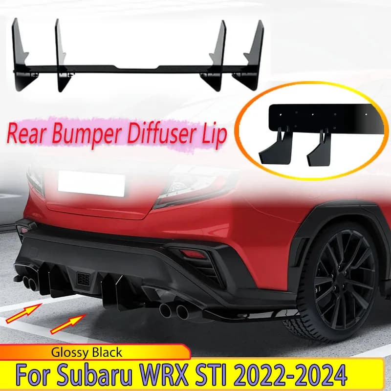 Per Subaru WRX STI 2022 2023 2024 Paraurti Posteriore Diffusore Labbro Inferiore Splitter Spoiler Piastra Refit Boot Staffa Body Kit Tuning Trim
