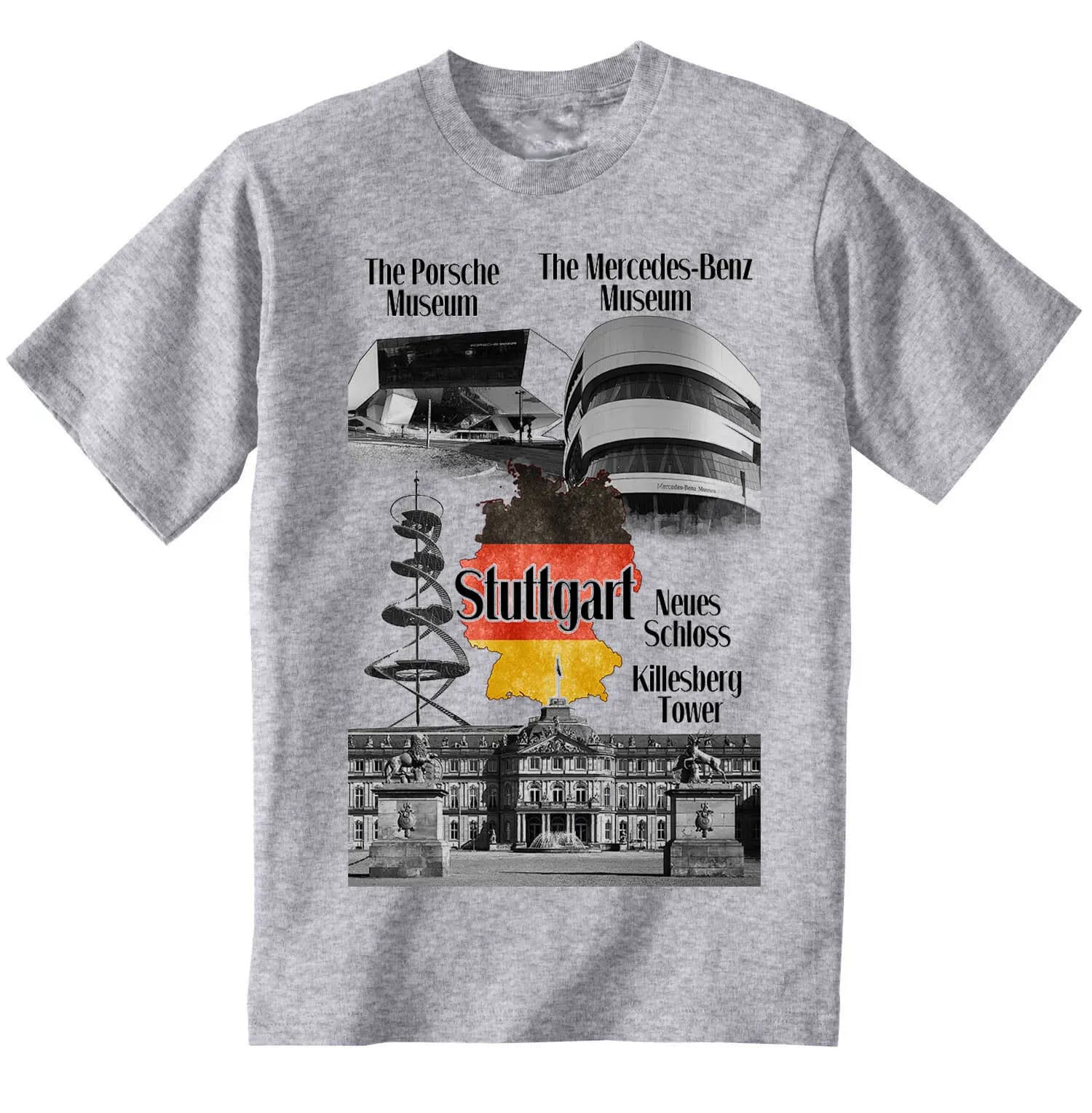 T-Shirt germania Stuttgart. Estate cotone o-collo manica corta Mens T Shirt nuovo S-3XL