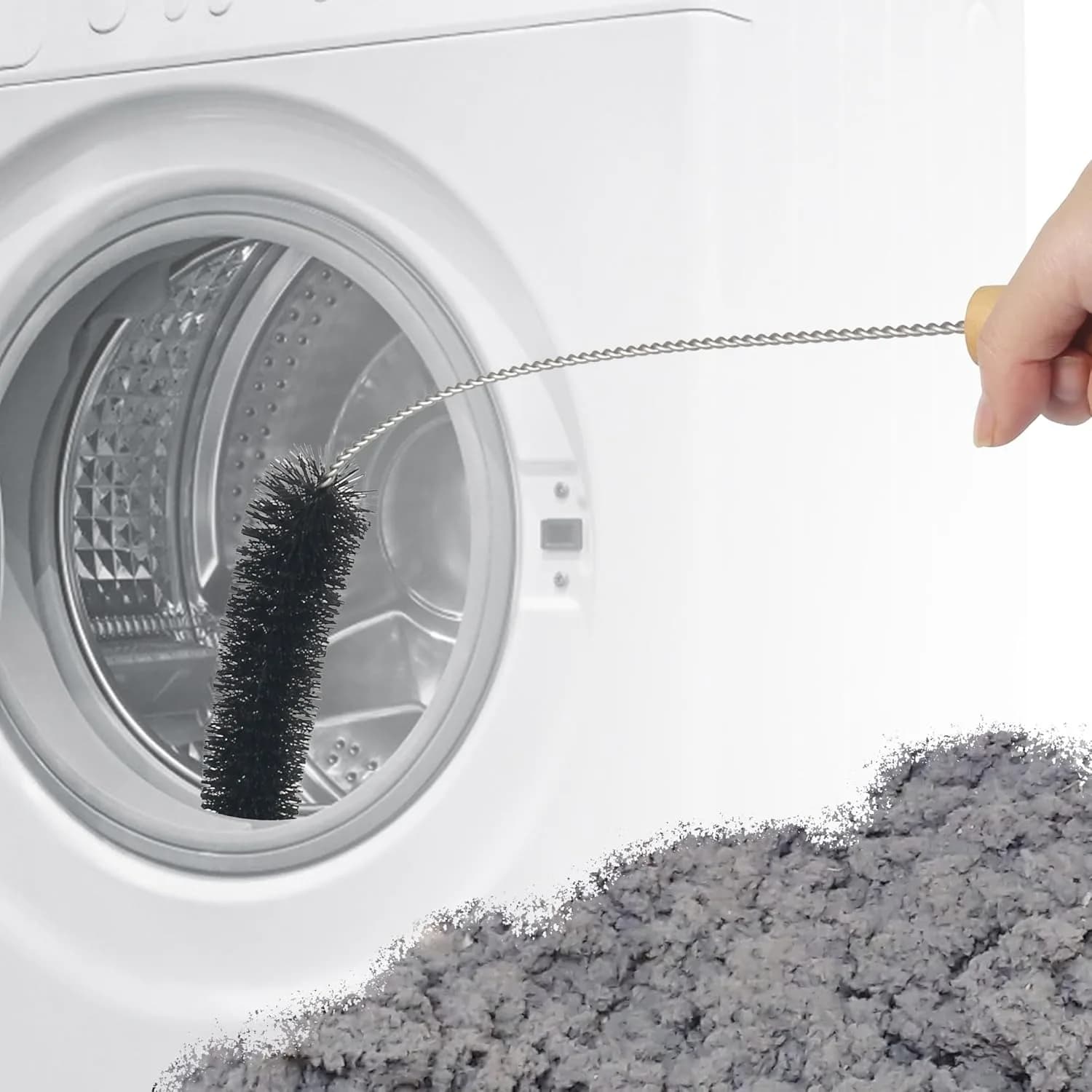 Dryer Vent Cleaning Kit with Flexible Long Reach Brush, Lint Remover Tool for Dryer Ducts, Air Vents, Chimneys and Ventilation Systems