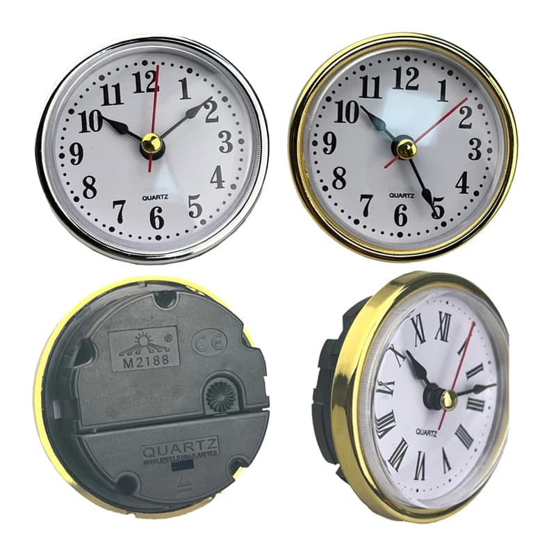 Movimento per Orologio al Quarzo Classico da 65mm con Numeri Romani e Arabi, Mini Orologio Rotondo per Fai-da-Te e Decorazione Murale