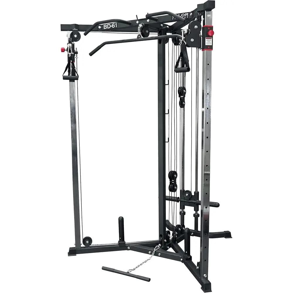 17-position adjustable traction bar with tile system for strength training at home gym