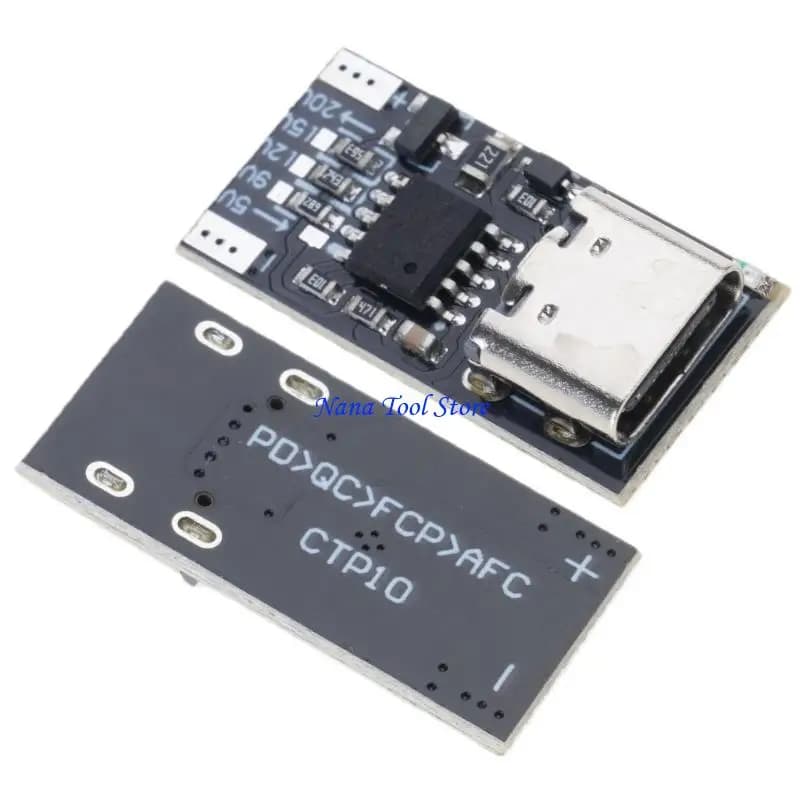 Scheda attivazione tensioni regolabili 31GJ per ricarica rapida USB C PD con uscite multiple 9V 12V 15V 20V Design delicato