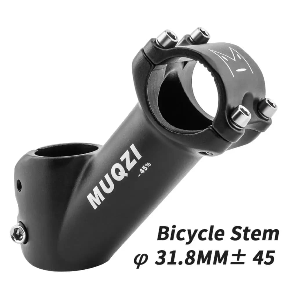 Aluminum Alloy 45 Degree Bike Stem 31.8mm Fork 65mm MTB Riser Stem Anti-slip Ultra-Light Bicycle Handlebar Stem Road Bicycle