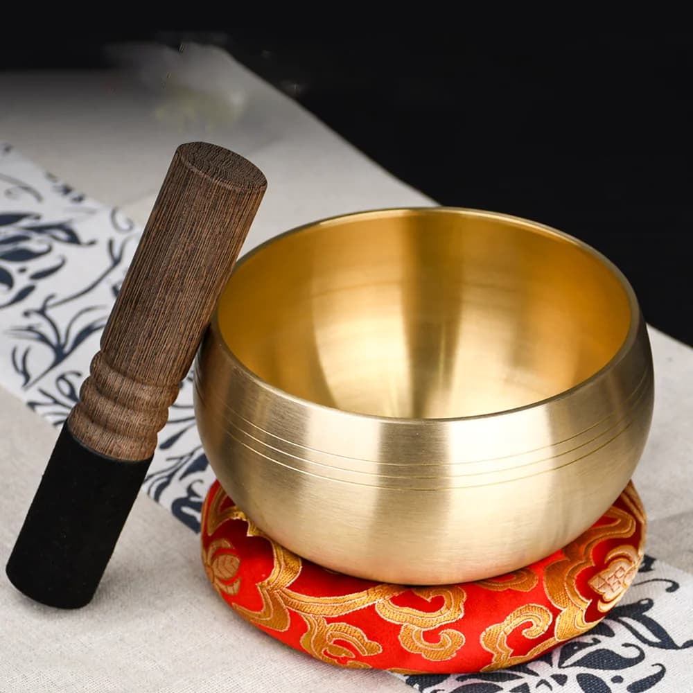 Sanskrit Bowl Nepal Tibet Buddha Tibetan Singing Bowl Yoga Meditation Chanting Bowl Brass Chime Music Therapy