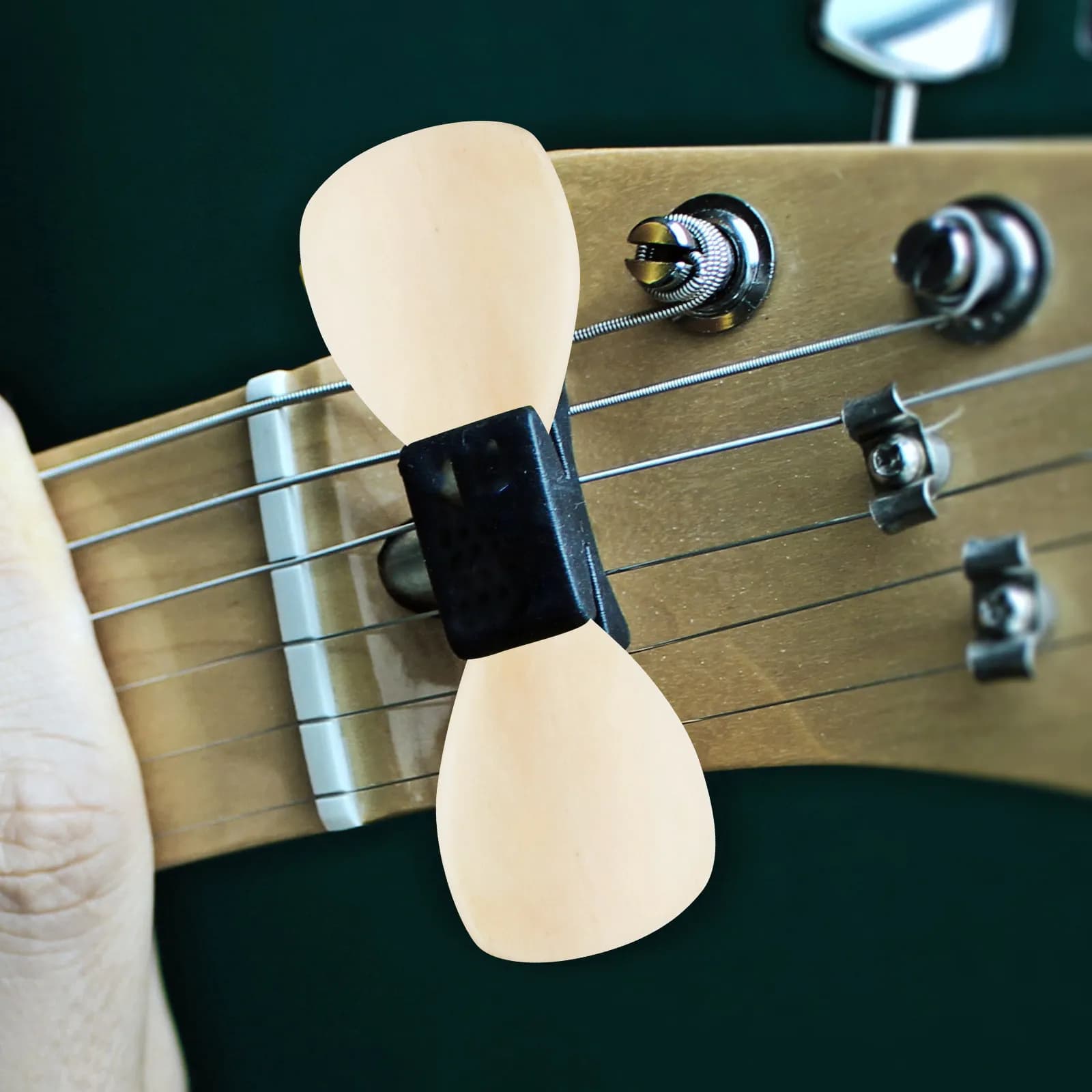 Set di 3 Plettri in Osso di Toro Multiuso per Chitarra Elettrica, Folk, Ukulele e Basso, Accessori per Parti di Chitarra