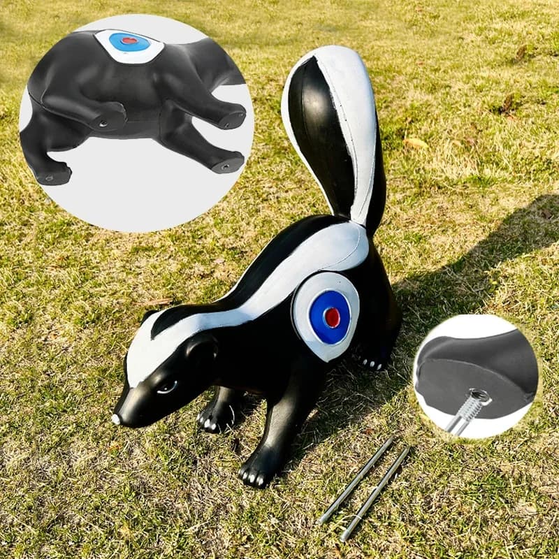 Bersaglio per Tiro con l'Arco a Forma di Skunk 3D, in Materiale PU, Simulazione Animale per Pratica di Tiro con Arco all'Aperto