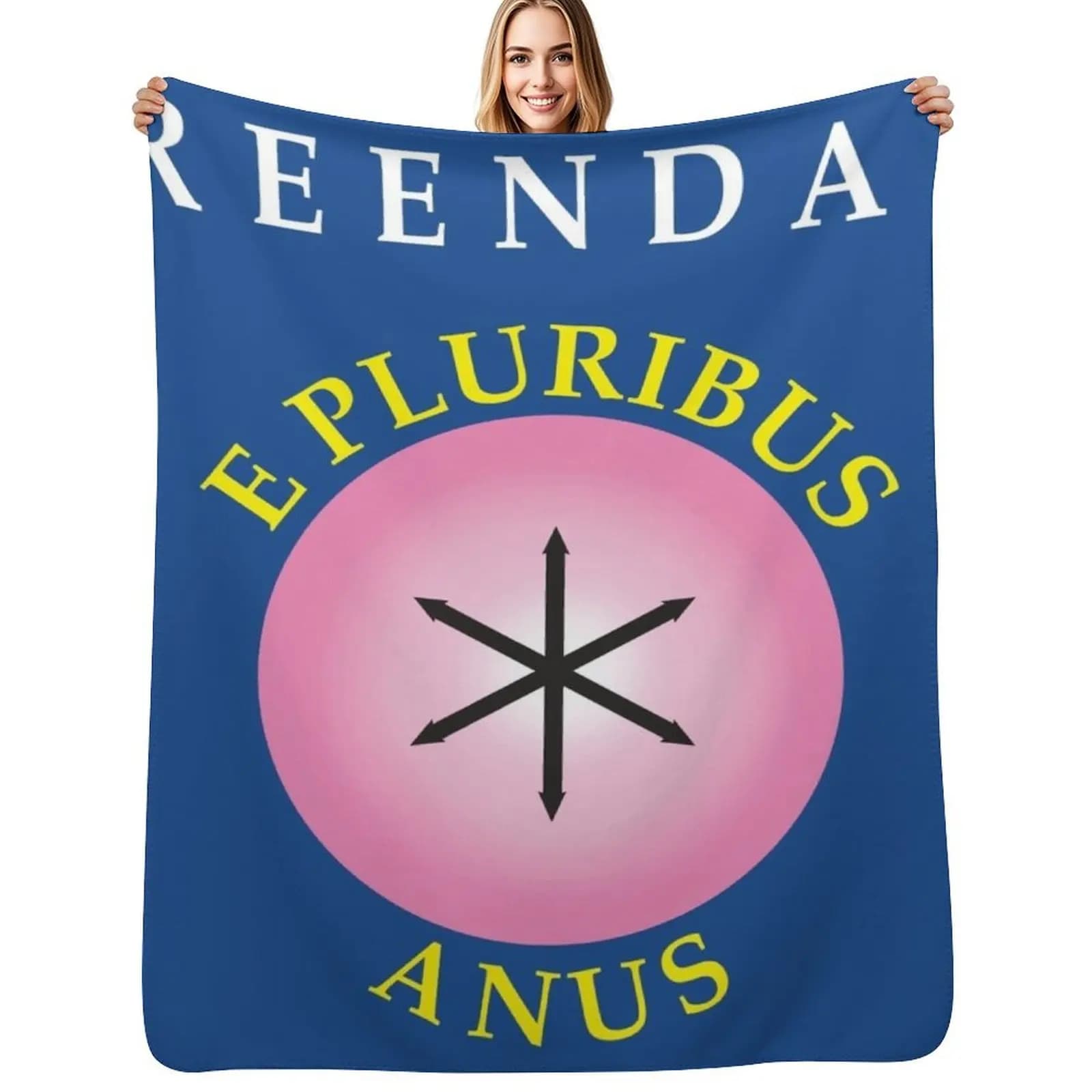 E Pluribus Anus Throw Blanket Decorative Sofa Kid'S Flannel Fabric Sleeping Bag Stuffeds Picnic Blankets